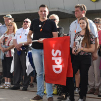 Bei der Großdemonstration auf der Lauterer Höhe war auch die SPD im Coburger Land vertreten.